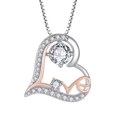 YASVITTI ฉันรักคุณ หัวใจ Pendant สร้อยคอ วันเกิด วันวาเลนไทน์ วันแม่ วันคริสต์มาส แม่ของขวัญเครื่องประดับสําหรับผู้หญิง