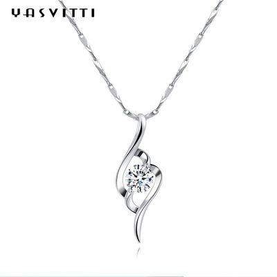 8g 28mm Angel Feather สร้อยคอ Silver Hypoallergenic Sterling Silver Necklace