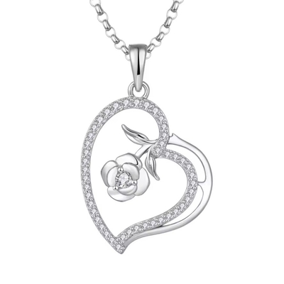 YASVITTI Custom หญิง Pendant Necklace เครื่องประดับดี โรเดียม Plated Rose 925 สตอร์ลิงเงิน หัวใจ Necklace