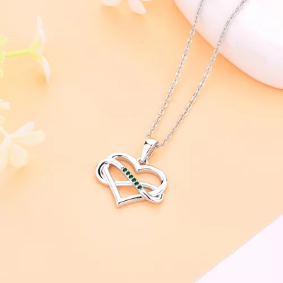 YASVITTI ODM OEM 925 เงินสเตอร์ลิ่ง สร้อยคอหัวใจกระจ่าง 5A Zirconia Rhodium Plated Hollow Necklace Pendant พระเครื่อง