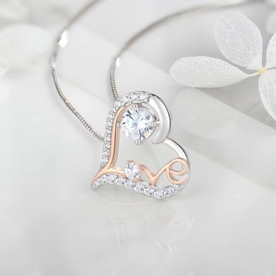 YASVITTI ฉันรักคุณ หัวใจ Pendant สร้อยคอ วันเกิด วันวาเลนไทน์ วันแม่ วันคริสต์มาส แม่ของขวัญเครื่องประดับสําหรับผู้หญิง