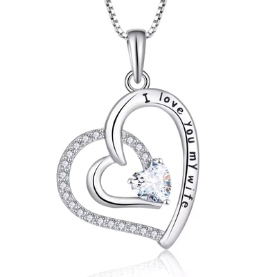 YASVITTI เครื่องประดับ I Love You to the Moon And Back Pendant Necklace 925 สตอร์ลิง เงินคลาสสิค