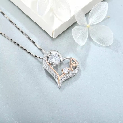 YASVITTI ฉันรักคุณ หัวใจ Pendant สร้อยคอ วันเกิด วันวาเลนไทน์ วันแม่ วันคริสต์มาส แม่ของขวัญ เครื่องประดับ