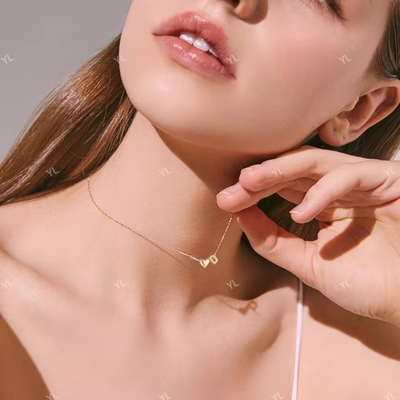 YASVITTI บุคคลบุคคล 925 เงินสเตอร์ลิง หัวใจต้นศีรษะ 18K ทอง Plated หรูหราจดหมาย หัวใจศีรษะสําหรับเด็กผู้หญิง