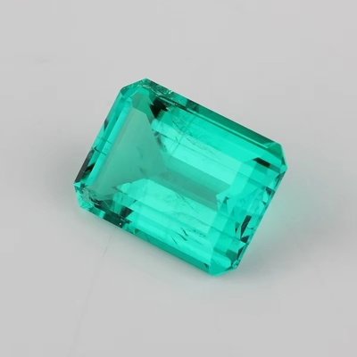 7*9mm Octagon Emerald Cut Green Synthetic Emerald Stone Forever สีเดียว โมซานิต