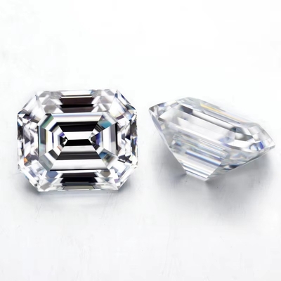 Emerald Cut EF ขาว VVS หินแท้สังเคราะห์ หินแท้ Moissanite สําหรับแหวน