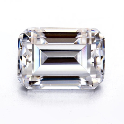 Emerald Cut EF ขาว VVS หินแท้สังเคราะห์ หินแท้ Moissanite สําหรับแหวน