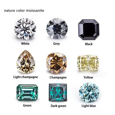 Emerald Cut EF ขาว VVS หินแท้สังเคราะห์ หินแท้ Moissanite สําหรับแหวน