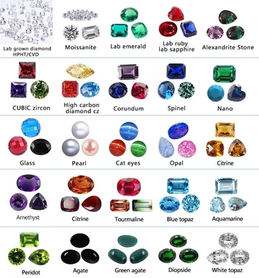 DEF ไม่มีสี สี Moissanite หินเครื่องประดับตัดปลดสําหรับเทนนิส สร้อยข้อมือ แหวน