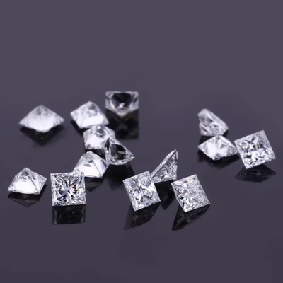 เจ้าหญิงตัด 1.4 * 1.4 * 4 * 4 มิลลิเมตร Melee HPHT DEF VS สี่เหลี่ยม Lab สร้างเพชร Moissanite