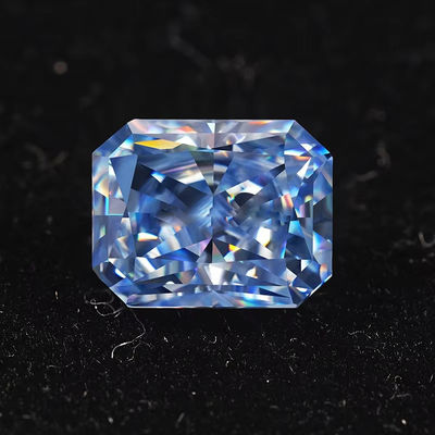 VVS 1ct แป้งน้ําแข็ง แสงสว่างตัดโล่ง โมซานไท Diamond Blue Melee โมซานไท