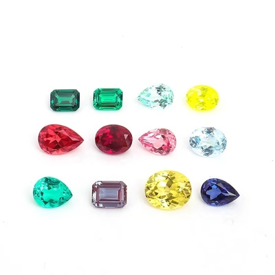 โวแลนด์ Brilliant Cut 6*8mm รับรองแล็บที่เจริญเติบโต Moissanite สีโลว์ สําหรับเครื่องประดับผู้หญิง