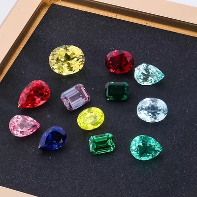 โวแลนด์ Brilliant Cut 6*8mm รับรองแล็บที่เจริญเติบโต Moissanite สีโลว์ สําหรับเครื่องประดับผู้หญิง