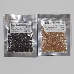 ตัดสีกุหลาบ Zirconia moissanite กลม ตัดหินแสนอลังการ การรักษาความร้อน