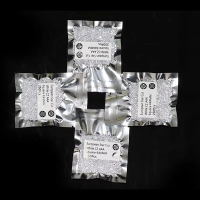 1000pcs/pack 5A Melee ขาว CZ หินโลส ซิรกอนิยาเหลี่ยมสําหรับเครื่องประดับ Moissanite ของผู้หญิง