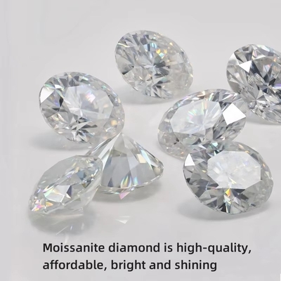 วงกลม Brilliant Cut Loose Moissanite Diamond 3*5mm-10*14mm ขนาดเล็ก สําหรับการทําเครื่องประดับ