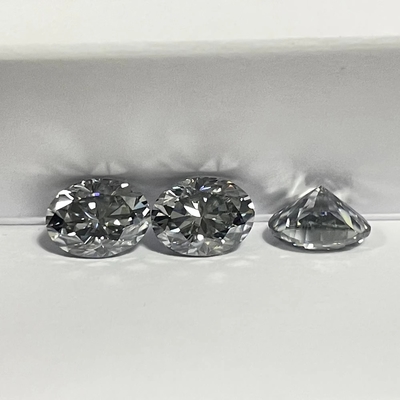 ขายปลีก 0.5ct 1ct 2ct สีเทา มอสซินาทเพชร เพชร สีเทา สีโอวาล Pear Cut Loose แหวนแต่งงาน moissaniteธรรมชาติ