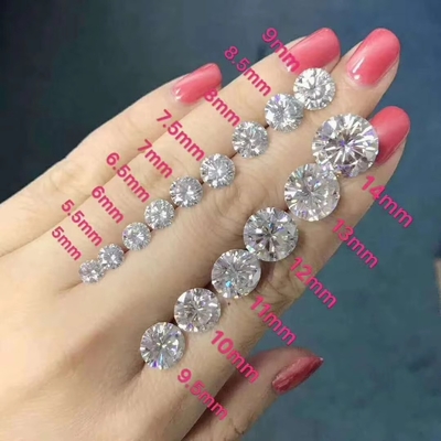 ขายปลีก mossanite Pass Diamond Test GRA หิน D สี รอบ รูปทรง Diamond Loose Moissanite moissanite วงจรหู