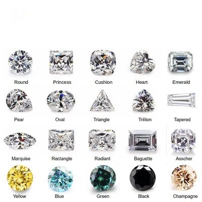 ขายปลีก mossanite Pass Diamond Test GRA หิน D สี รอบ รูปทรง Diamond Loose Moissanite moissanite วงจรหู