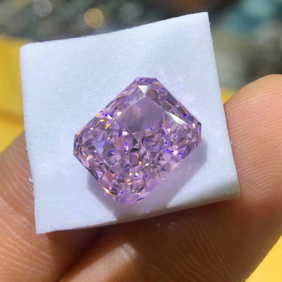 สีเหลืองสดใส Moissanite Gem Radiant Cut GRA VVS หุ่นยี่ห้อโลซานิตเพชรสําหรับแหวนทองคํา