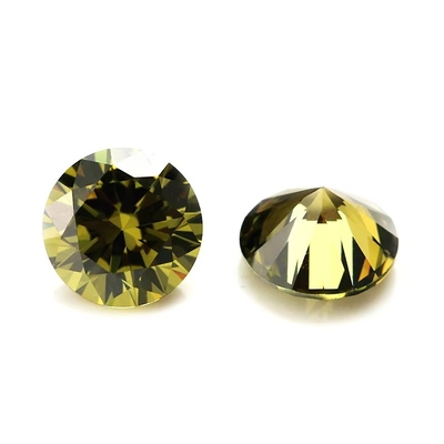 สินทรีย์ Cubic Zirconia หินแสนอ่อนสําหรับเครื่องประดับ หินเกิดตัดกลม 4 มม-10 มม