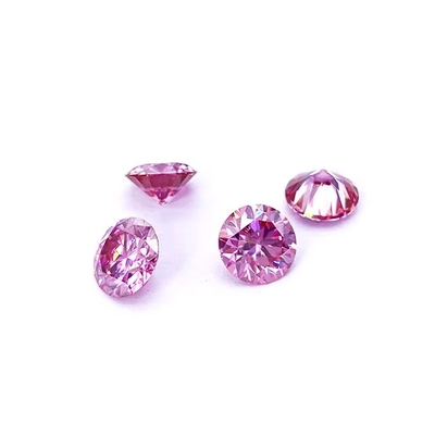 ใบรับรอง GRA สีชมพู สี 3 มม ถึง 12 มม มอยซานไท Diamond VVS1 Round Brilliant Cut Loose Moissanite Stones
