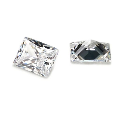 โรงงานขายยอดขายหินแท้ สี Moissanite สี่เหลี่ยม 3A 5A หิน Zirconia กลมลอย 4ct สําหรับ Moissanite แหวน