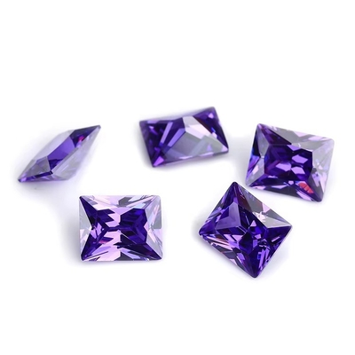 โรงงานขายยอดขายหินแท้ สี Moissanite สี่เหลี่ยม 3A 5A หิน Zirconia กลมลอย 4ct สําหรับ Moissanite แหวน