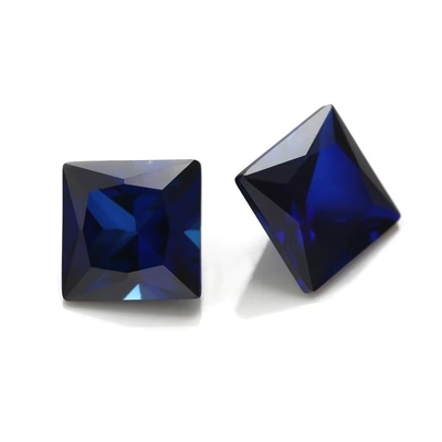 เพชรสังเคราะห์ 34# Sapphire Square 1.5x1.5mm-10x10mm Corundum เพชรโล่งสําหรับแหวน