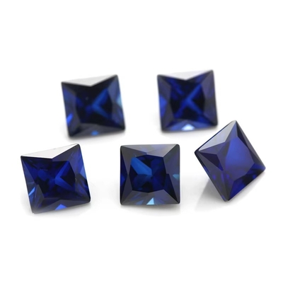 เพชรสังเคราะห์ 34# Sapphire Square 1.5x1.5mm-10x10mm Corundum เพชรโล่งสําหรับแหวน