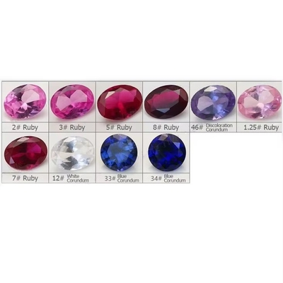 เพชรสังเคราะห์ 34# Sapphire Square 1.5x1.5mm-10x10mm Corundum เพชรโล่งสําหรับแหวน