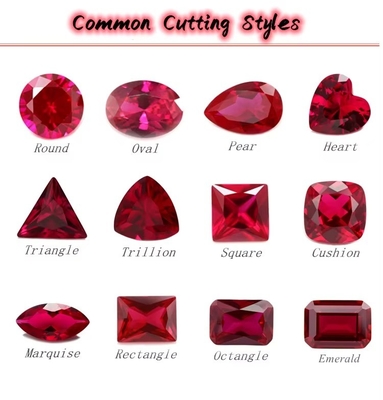 เพชรสังเคราะห์ 34# Sapphire Square 1.5x1.5mm-10x10mm Corundum เพชรโล่งสําหรับแหวน