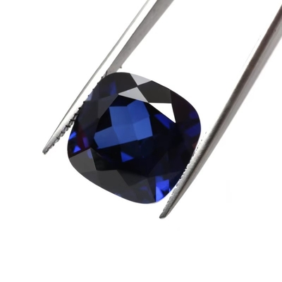 โมซานไทต์ สินทรเทียม หินซะฟายร์ คูชั่นตัด 34# สีน้ําเงิน Corundum หินหินอ่อนสําหรับการทําเครื่องประดับ