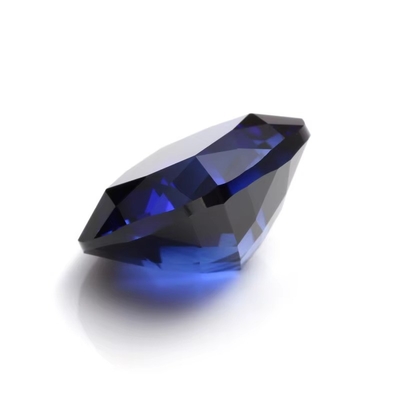 โมซานไทต์ สินทรเทียม หินซะฟายร์ คูชั่นตัด 34# สีน้ําเงิน Corundum หินหินอ่อนสําหรับการทําเครื่องประดับ