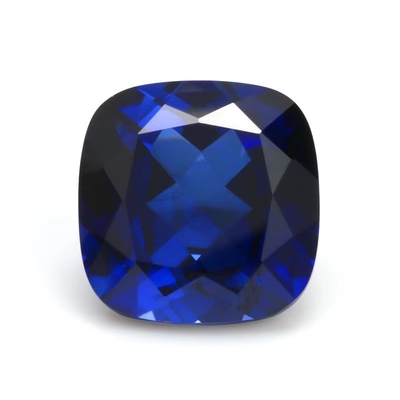 โมซานไทต์ สินทรเทียม หินซะฟายร์ คูชั่นตัด 34# สีน้ําเงิน Corundum หินหินอ่อนสําหรับการทําเครื่องประดับ