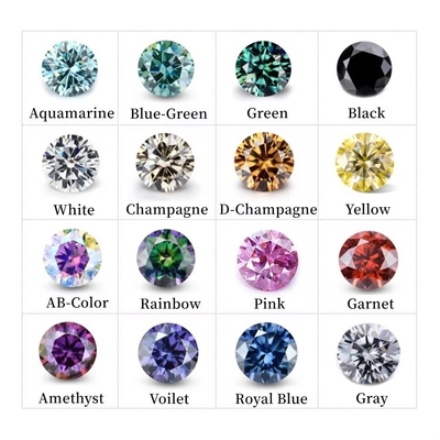 ใบรับรอง GRA ตัดหิน Moissanite สีขาว Diamond Princess Oval Pear Asscher Radiant Emerald ตัดหิน moissanite แบบโล่ง VVS
