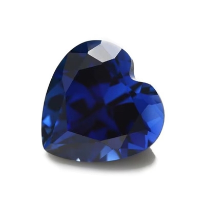หินแท้ หินแท้ หัวใจตัด 3x3mm ถึง 10x10mm 33# 34# Blue Sapphire หินสังเคราะห์