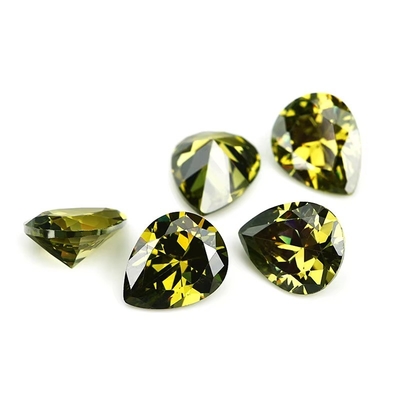 แหวนหมั้น moissanite วินเทจ หินแท้หลากหลายสี รูปเปียร์ 6x4 มม.