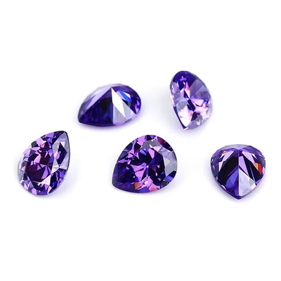 แหวนหมั้น moissanite วินเทจ หินแท้หลากหลายสี รูปเปียร์ 6x4 มม.