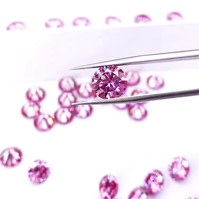 GRA Certificate 1ct Round Cut 6.5mm VVS1 ลอย โมซานิต เพชรสีขาว สีชมพู สีเหลือง แชมเปญ สีฟ้า สีเขียว สําหรับเครื่องประดับ