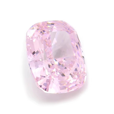4k หินตัดด้วยน้ําแข็ง Cz หินสีชมพู รูปแบบหมอน 7x6mm 10x8mm หินแท้โล่ง ซินথেติก ซิรคอนีย์