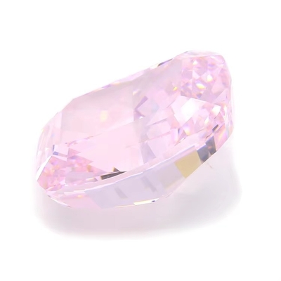 4k หินตัดด้วยน้ําแข็ง Cz หินสีชมพู รูปแบบหมอน 7x6mm 10x8mm หินแท้โล่ง ซินথেติก ซิรคอนีย์