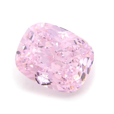 4k หินตัดด้วยน้ําแข็ง Cz หินสีชมพู รูปแบบหมอน 7x6mm 10x8mm หินแท้โล่ง ซินথেติก ซิรคอนีย์