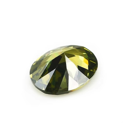 หูหู moissanite เพชรสีชมพู Peridot Garnet สีเหลือง cz หินรูปร่างโอวาล 12x10 มม.