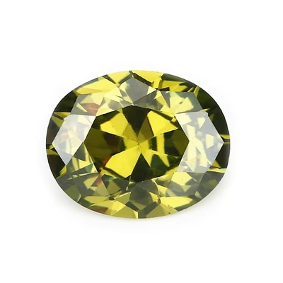 หูหู moissanite เพชรสีชมพู Peridot Garnet สีเหลือง cz หินรูปร่างโอวาล 12x10 มม.