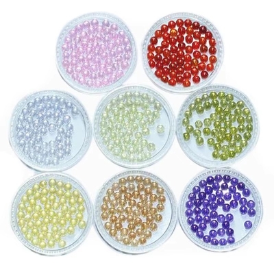 โรนด์บอล กราเน็ต เพริดออต สีชมพู CZ ลูกกุ้ง ซินথেติก ซิรคอนียา คิวบิค หินแท้สําหรับหูหูเพชร