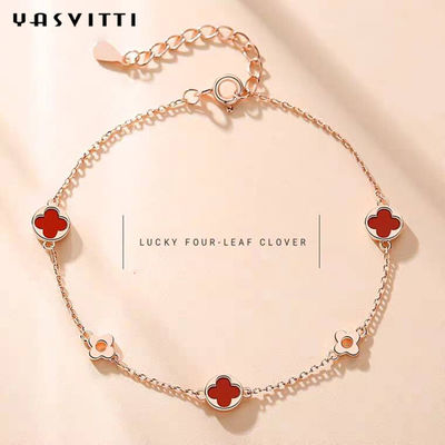 7.48in 0.09oz สร้อยข้อมือเครื่องประดับเงินแท้ Cubic Zirconia สร้อยข้อมือปรับระดับได้ SGS
