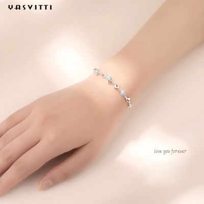 7.9in 4.6g สร้อยข้อมือเครื่องประดับเงินสเตอร์ลิงสร้อยข้อมือเงินแท้ ODM