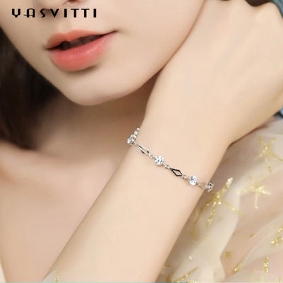 สร้อยข้อมือสไลเดอร์เงิน 19.5 ซม. 5 กรัมสร้อยข้อมือหัวใจรักทอง ODM