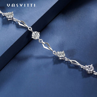สร้อยข้อมือสไลเดอร์เงิน 19.5 ซม. 5 กรัมสร้อยข้อมือหัวใจรักทอง ODM